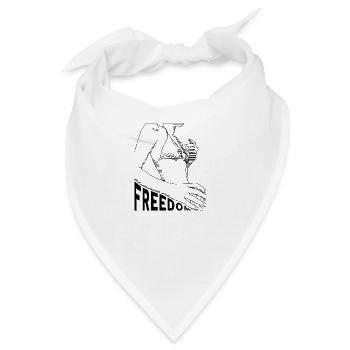 Wir brauchen Freiheit - Bandana - Weiß - Vorne