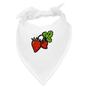 Erdbeeren Früchte Lustige Geschenkidee Obstanbau - Bandana - Weiß - Vorne