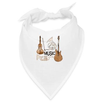 Musikinstrumente - Bandana - Weiß - Vorne