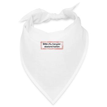 Bitte Rangierabstand einhalten: 2 Promille! Schild - Bandana - Weiß - Vorne