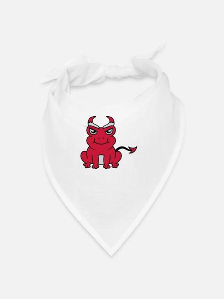 Démon grenouille Devil Horns - Bandana - blanc - Devant