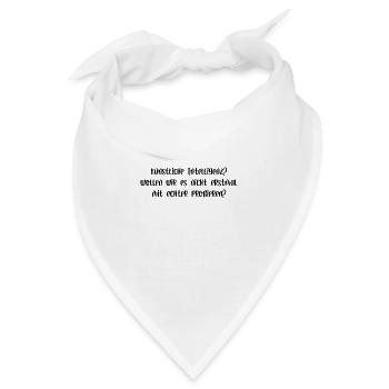 Künstliche Intelligenz probieren wirs mit echter - Bandana - Weiß - Vorne