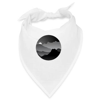 Dunkle Landschaft - Bandana - Weiß - Vorne