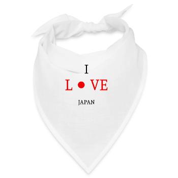 Ich liebe Japan. Ich liebe Japan - Bandana - Weiß - Vorne