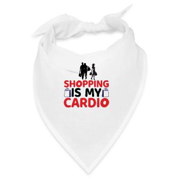Shopping is my Cardio - Bandana - Weiß - Vorne