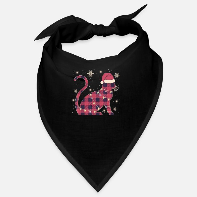 Chat avec bonnet thème Noël Bandana