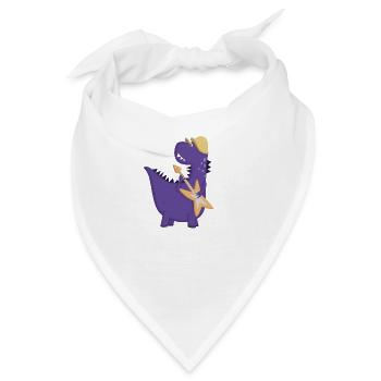 Purple Dinosaur Rocker E-Gitarre - Bandana - Weiß - Vorne