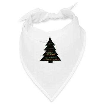 Frohe Feiertage - Bandana - Weiß - Vorne