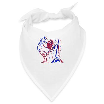 Frankreich - Bandana - Weiß - Vorne