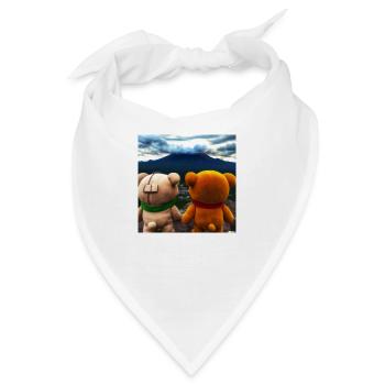 Teddys am Mount Fiji - Bandana - Weiß - Vorne