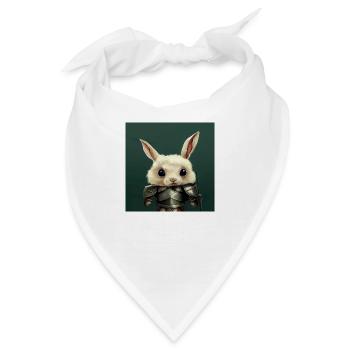 Cute little rabbit in knight - Bandana - Weiß - Vorne