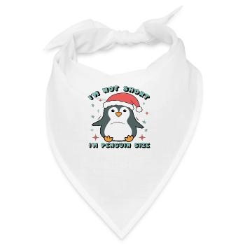 I´m not Short I´m Penguin Size - Bandana - Weiß - Vorne