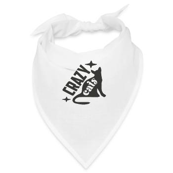 Crazy Cats - Bandana - Weiß - Vorne