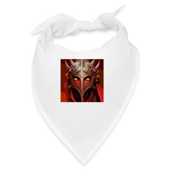 Mittelalterliche Kriegermaske, episch - Bandana - Weiß - Vorne