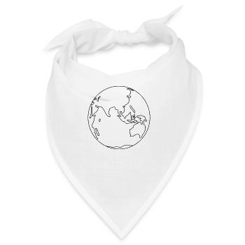 Erde - Bandana - Weiß - Vorne