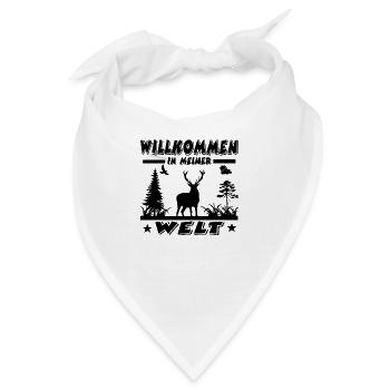 Hirsch - Bandana - Weiß - Vorne