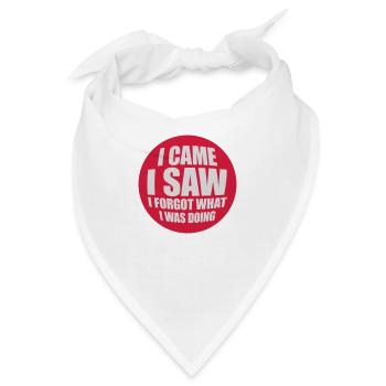 I came saw forget - Bandana - Weiß - Vorne