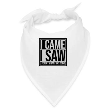 I came saw forget - Bandana - Weiß - Vorne