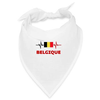 belgien Fußball 2022 belgien Herzschlag belgien - Bandana - Weiß - Vorne