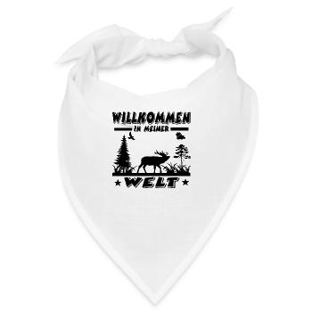 Hirsch - Bandana - Weiß - Vorne