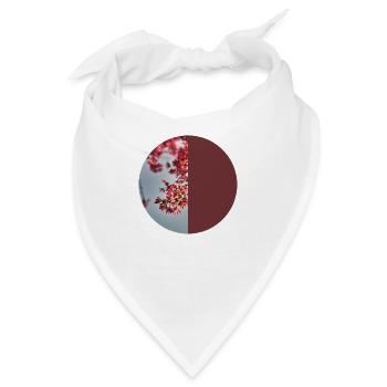 T-Shirt Blüten Blumen Kirschblüten Geschenk Frau - Bandana - Weiß - Vorne