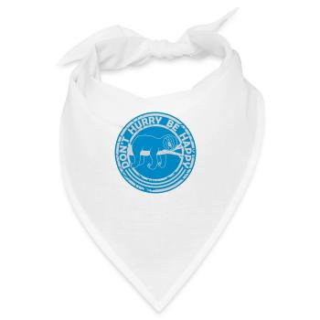 dont hurry be happy - Bandana - Weiß - Vorne