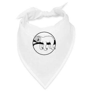 Ast schlafen Faultier Comic - Bandana - Weiß - Vorne