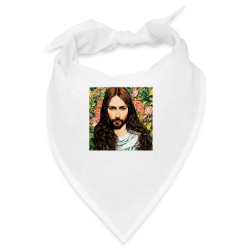 Porträt Jesu Christi - Bandana - Weiß - Vorne