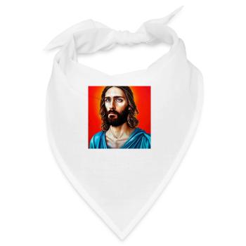 Porträt Jesu Christi - Bandana - Weiß - Vorne