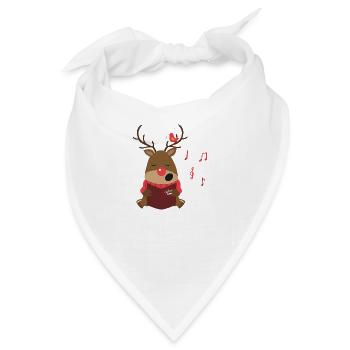 Rudolph Weihnachtslieder - Bandana - Weiß - Vorne