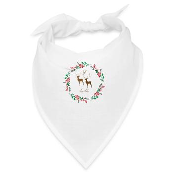 Wilde frohe Feiertage - Bandana - Weiß - Vorne