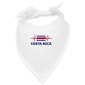 Costa Rica Fußball 2022 Herzschlag Costa Rica - Bandana - Weiß - Vorne