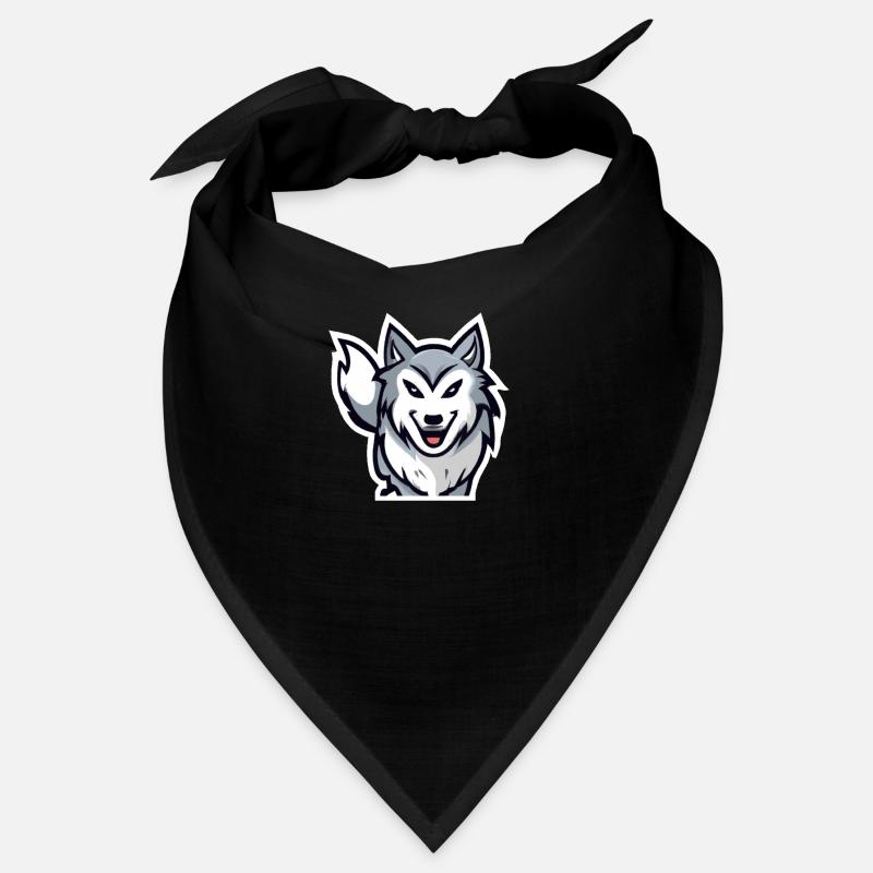 Loup logo design,jeune et tendance. Bandana
