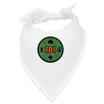 SOS Logo grün - Bandana - Weiß - Vorne