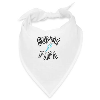 Super Papa - Bandana - Weiß - Vorne