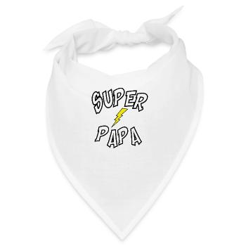 Super Papa - Bandana - Weiß - Vorne