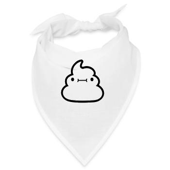Gesicht Kawaii Scheiße Haufen - Bandana - Weiß - Vorne