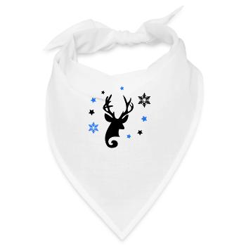 Reh Sterne - Bandana - Weiß - Vorne