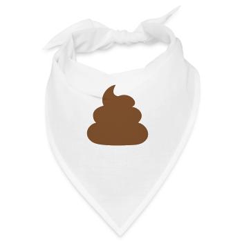 Symbol Scheiße Haufen ekelig - Bandana - Weiß - Vorne