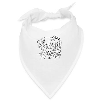 Australian Shepherd - Bandana - Weiß - Vorne