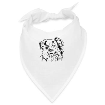 Australian Shepherd - Bandana - Weiß - Vorne