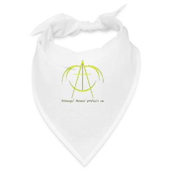 Michael Erzengel Heiliger Christlicher Engel Heiliger Heiliger Snkt - Bandana - Weiß - Vorne