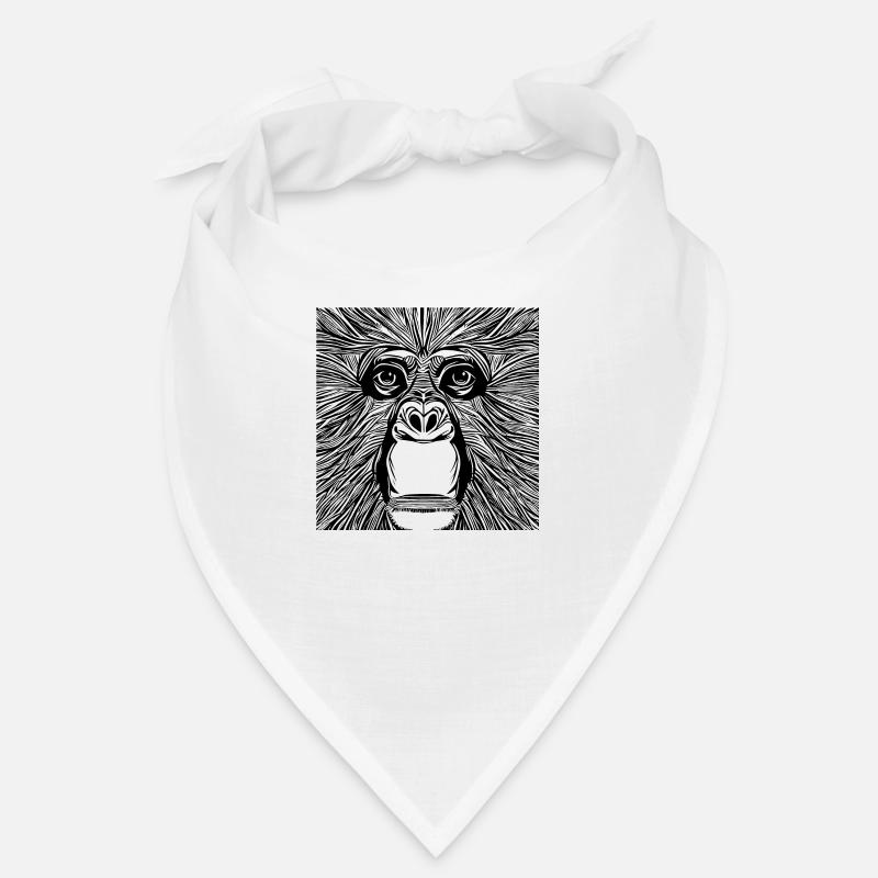Illustration eines Porträts eines Schimpansen Bandana