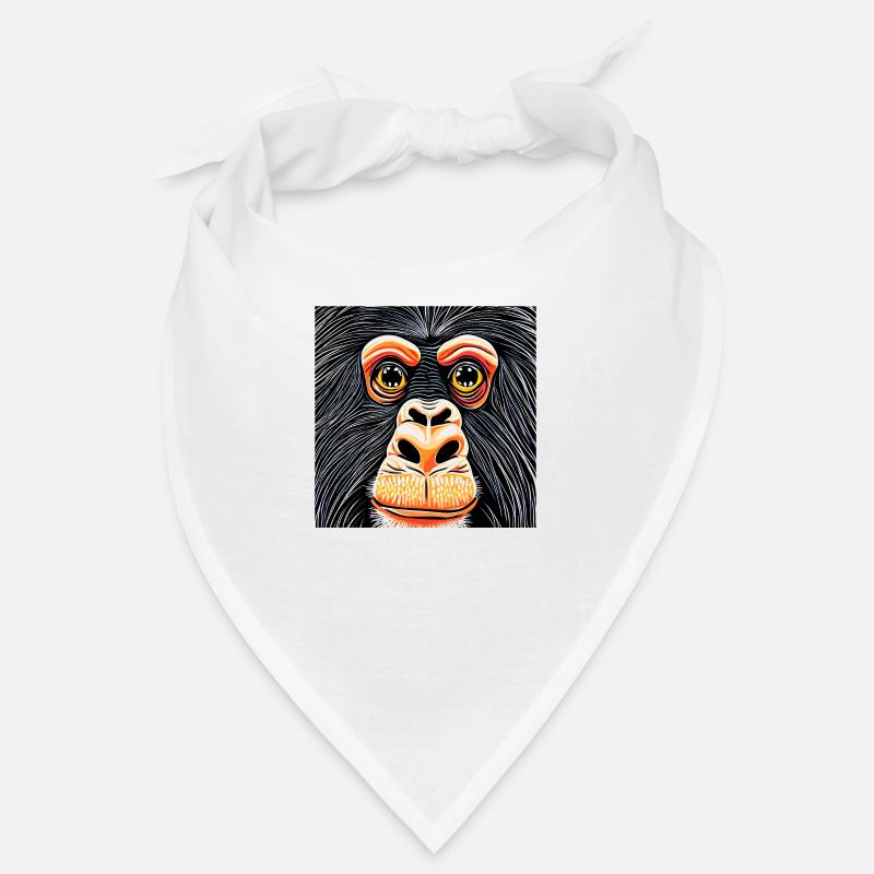Illustration eines Porträts eines Schimpansen Bandana