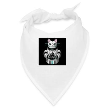 Cyborg Cat - Bandana - Weiß - Vorne