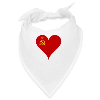 Liebe UdSSR Union Sowjetrussland Waffen Hammer Sichel - Bandana - Weiß - Vorne