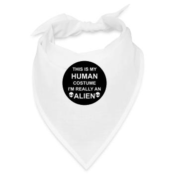 human costume alien Zitat - Bandana - Weiß - Vorne