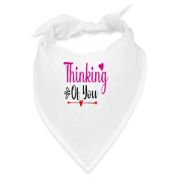 Thinking of you - Bandana - Weiß - Vorne