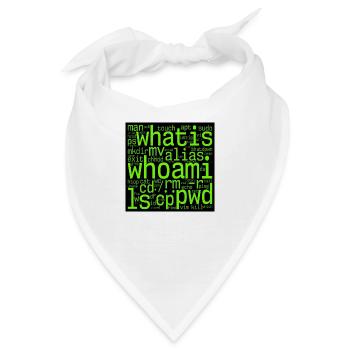 Linux Nerd – Kommandozeilen-Wortwolke für Terminal - Bandana - Weiß - Vorne