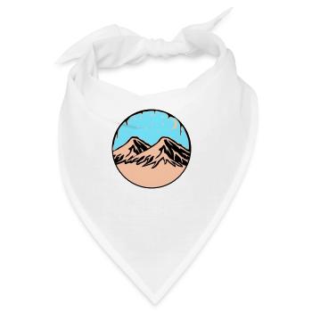 Sternenhimmel Berge - Bandana - Weiß - Vorne